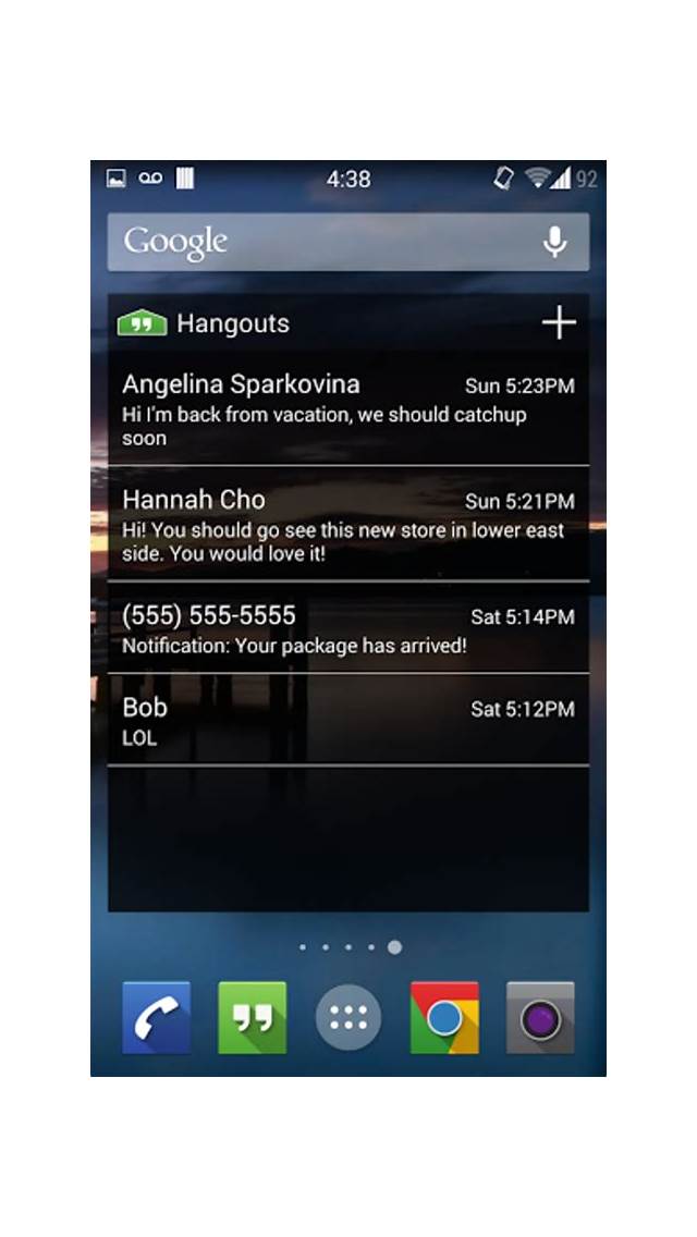 Hangouts Widget (Android) software []